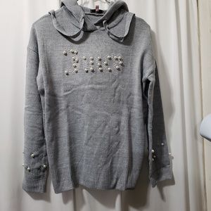 Juicy Couture Pearl Trimmed Hoodie NWT